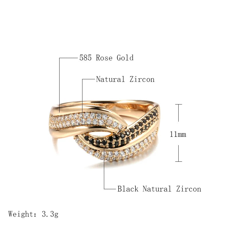 Luxury 18K Rose Gold Wedding Ring for Women – Elegant Real Gold Fine Jewelry Gift
