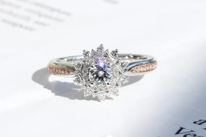 Natural 2 Carat Diamond Ring for Women – 925 Sterling Silver Color Gemstone Jewelry for Wedding & Engagement