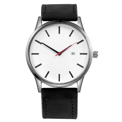 Fashion Men’s Leather Quartz Watch – Casual Sports Wristwatch for Men