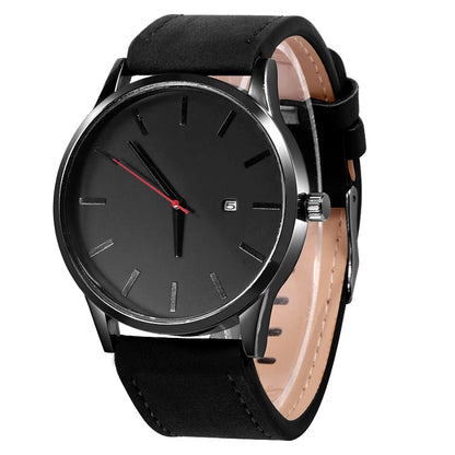 Fashion Men’s Leather Quartz Watch – Casual Sports Wristwatch for Men