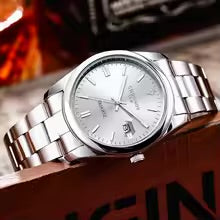 CHRONOS Luxury Men’s Waterproof Quartz Watch – Luminous Stainless Steel Wristwatch with Date