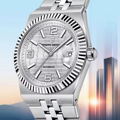 Pagani Design 2025 Men’s Automatic Watch – Luxury 3D Rhombus Dial with Japan Miyota 8215 Movement, Mechanical Waterproof Wristwatch
