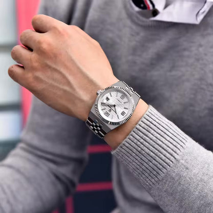 Pagani Design 2025 Men’s Automatic Watch – Luxury 3D Rhombus Dial with Japan Miyota 8215 Movement, Mechanical Waterproof Wristwatch