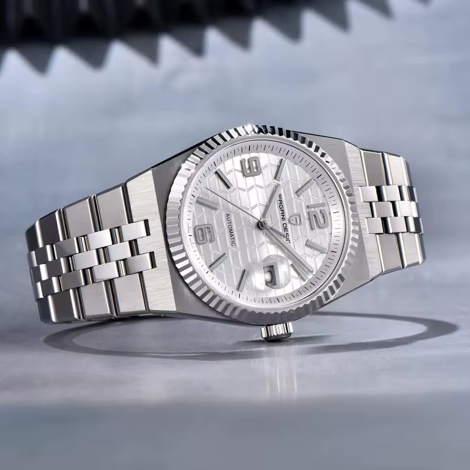 Pagani Design 2025 Men’s Automatic Watch – Luxury 3D Rhombus Dial with Japan Miyota 8215 Movement, Mechanical Waterproof Wristwatch