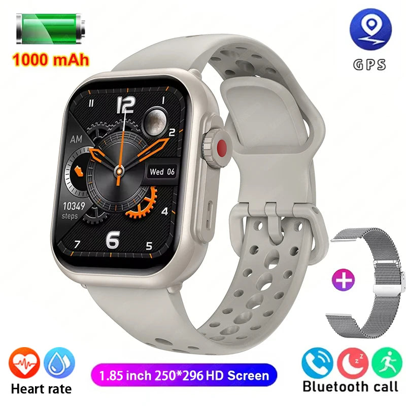2025 New GPS Smart Watch for Men & Women – 1.96” AMOLED Display, Bluetooth Calls, 100+ Sports Modes, Waterproof Design