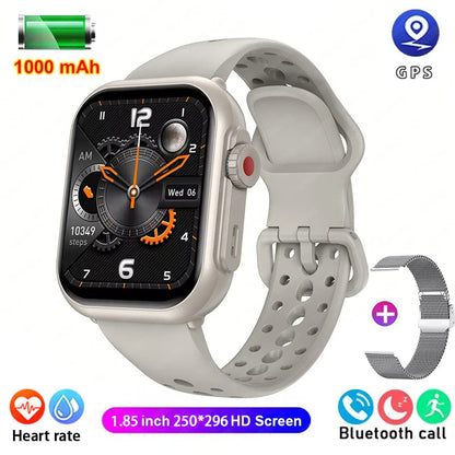 2025 New GPS Smart Watch for Men & Women – 1.96” AMOLED Display, Bluetooth Calls, 100+ Sports Modes, Waterproof Design
