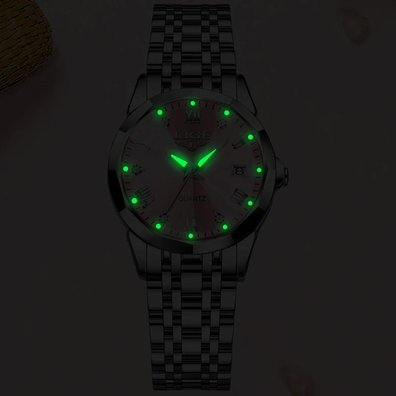 LIGE Women’s Creative Fashion Bracelet Watch – Sports Waterproof Quartz Wristwatch for Women | Relógio Feminino