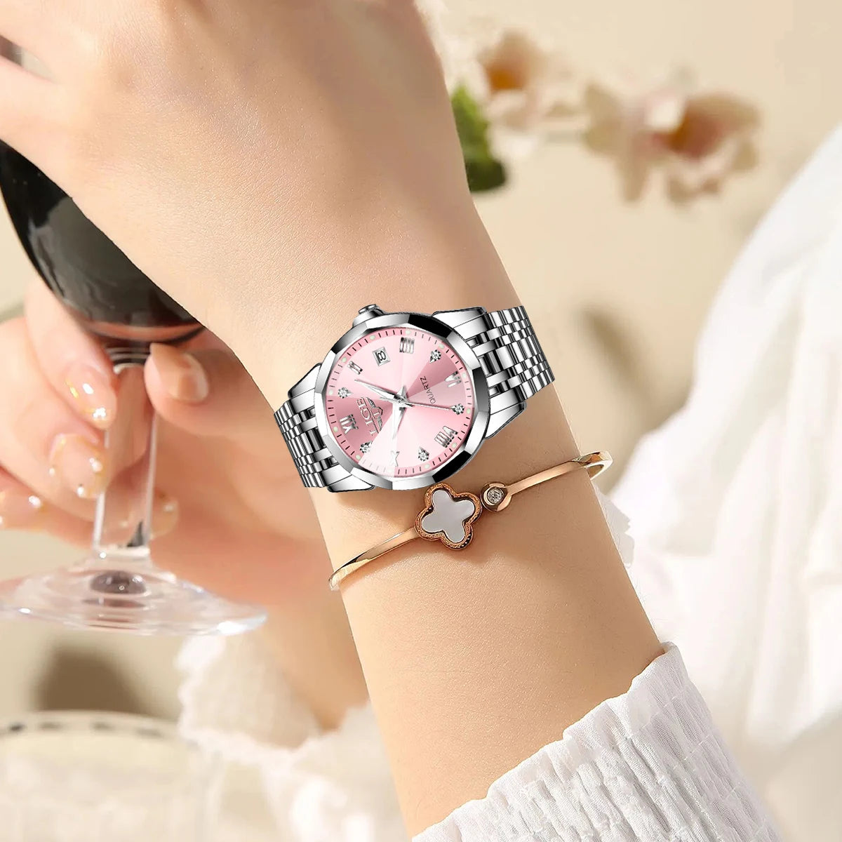 LIGE Women’s Creative Fashion Bracelet Watch – Sports Waterproof Quartz Wristwatch for Women | Relógio Feminino