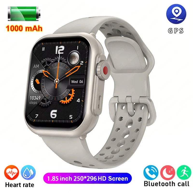 2025 New GPS Smart Watch for Men & Women – 1.96” AMOLED Display, Bluetooth Calls, 100+ Sports Modes, Waterproof Design