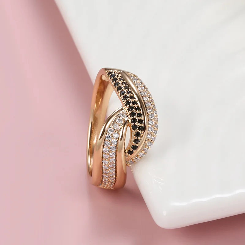 Luxury 18K Rose Gold Wedding Ring for Women – Elegant Real Gold Fine Jewelry Gift