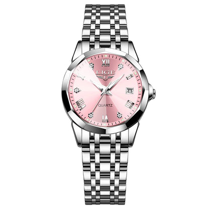 LIGE Women’s Creative Fashion Bracelet Watch – Sports Waterproof Quartz Wristwatch for Women | Relógio Feminino