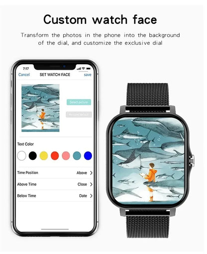 Smartwatch for Men & Women – Full Touch Screen Sports Watch | Fitness Tracker, Bluetooth Call, Digital Wristwatch