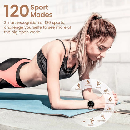 Smartwatch for Women with Phone Function – 1.39” HD Full Touch Screen, Heart Rate & Sleep Monitor, Menstrual Cycle Tracker, Fitness Pedometer Watch