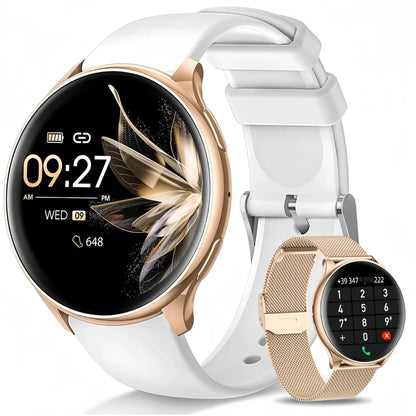 Smartwatch for Women with Phone Function – 1.39” HD Full Touch Screen, Heart Rate & Sleep Monitor, Menstrual Cycle Tracker, Fitness Pedometer Watch