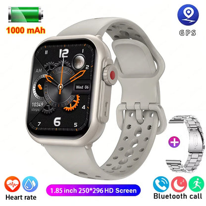 2025 New GPS Smart Watch for Men & Women – 1.96” AMOLED Display, Bluetooth Calls, 100+ Sports Modes, Waterproof Design
