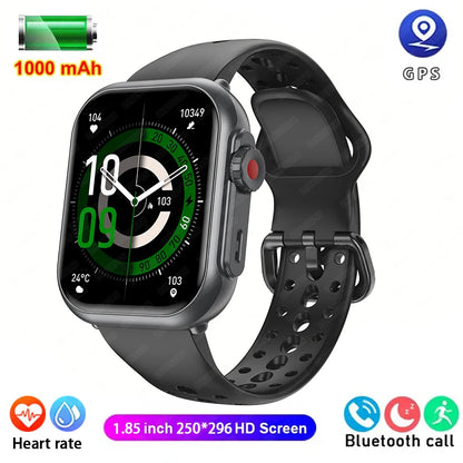 2025 New GPS Smart Watch for Men & Women – 1.96” AMOLED Display, Bluetooth Calls, 100+ Sports Modes, Waterproof Design