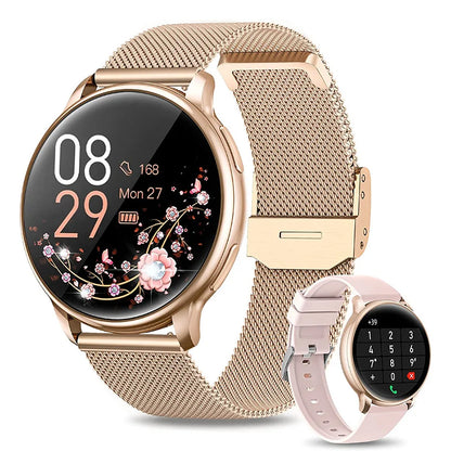 Smartwatch for Women with Phone Function – 1.39” HD Full Touch Screen, Heart Rate & Sleep Monitor, Menstrual Cycle Tracker, Fitness Pedometer Watch