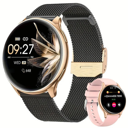 Smartwatch for Women with Phone Function – 1.39” HD Full Touch Screen, Heart Rate & Sleep Monitor, Menstrual Cycle Tracker, Fitness Pedometer Watch