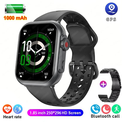 2025 New GPS Smart Watch for Men & Women – 1.96” AMOLED Display, Bluetooth Calls, 100+ Sports Modes, Waterproof Design