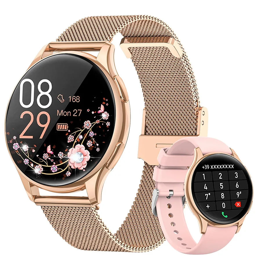 Smartwatch for Women with Phone Function – 1.39” HD Full Touch Screen, Heart Rate & Sleep Monitor, Menstrual Cycle Tracker, Fitness Pedometer Watch