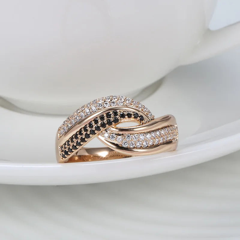 Luxury 18K Rose Gold Wedding Ring for Women – Elegant Real Gold Fine Jewelry Gift